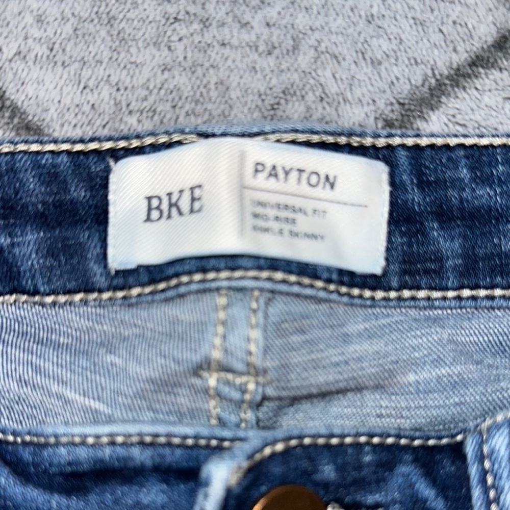 BKE Blue Skinny Jeans Distressed Faded - Picture 2 of 4